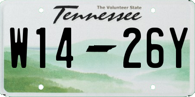 TN license plate W1426Y