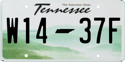 TN license plate W1437F