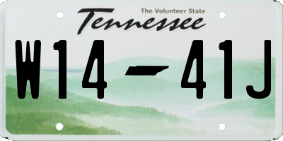 TN license plate W1441J