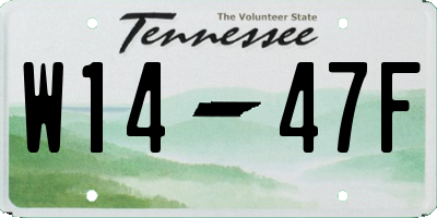 TN license plate W1447F