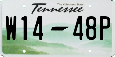 TN license plate W1448P