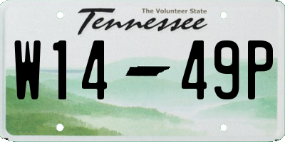 TN license plate W1449P