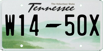 TN license plate W1450X