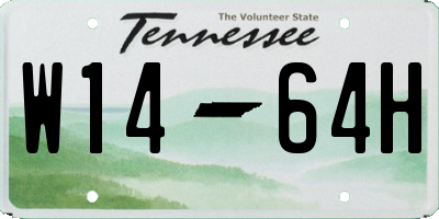 TN license plate W1464H