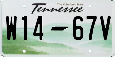 TN license plate W1467V