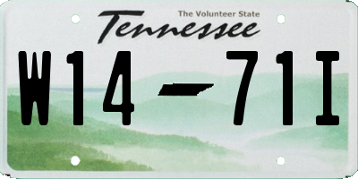 TN license plate W1471I