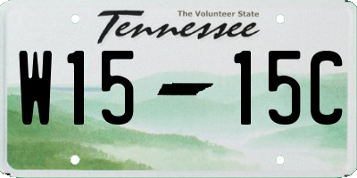 TN license plate W1515C