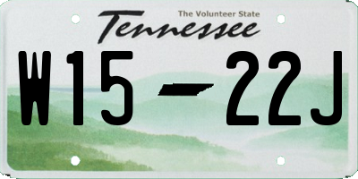 TN license plate W1522J