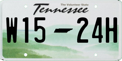 TN license plate W1524H