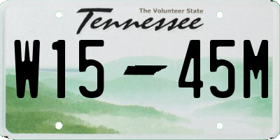 TN license plate W1545M