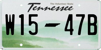 TN license plate W1547B