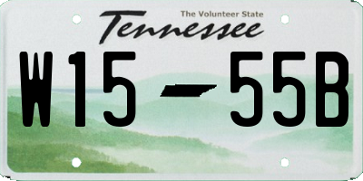 TN license plate W1555B