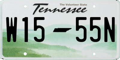 TN license plate W1555N