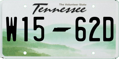 TN license plate W1562D