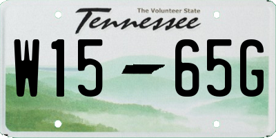 TN license plate W1565G