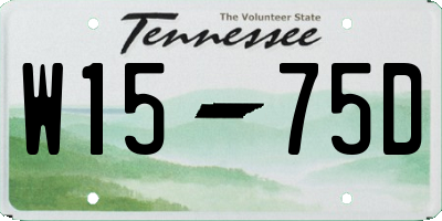 TN license plate W1575D