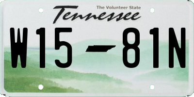 TN license plate W1581N