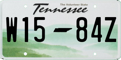 TN license plate W1584Z
