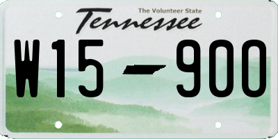 TN license plate W1590O