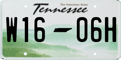 TN license plate W1606H