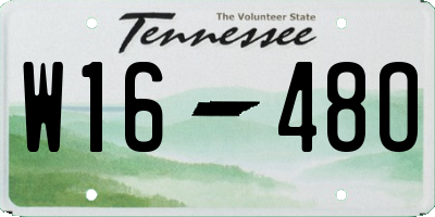 TN license plate W1648O