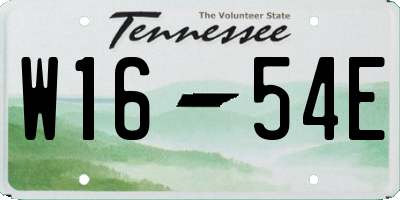 TN license plate W1654E