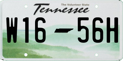 TN license plate W1656H