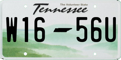 TN license plate W1656U