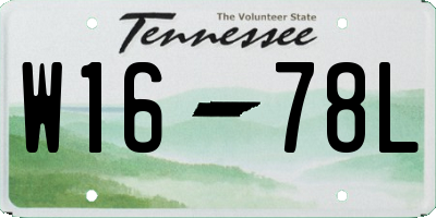 TN license plate W1678L