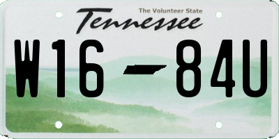 TN license plate W1684U