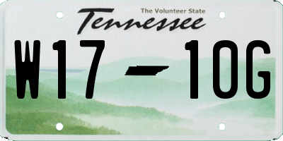 TN license plate W1710G