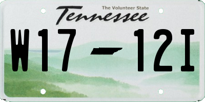 TN license plate W1712I