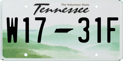 TN license plate W1731F