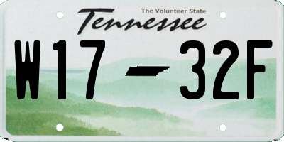 TN license plate W1732F