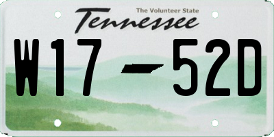TN license plate W1752D