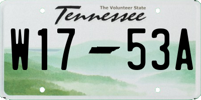 TN license plate W1753A