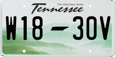 TN license plate W1830V