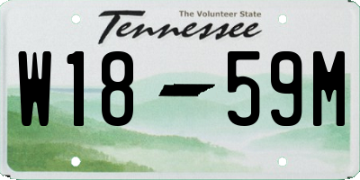TN license plate W1859M