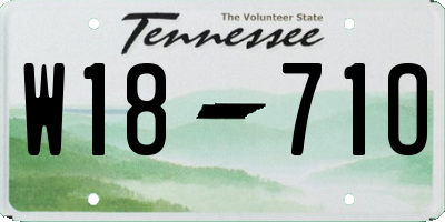 TN license plate W1871O