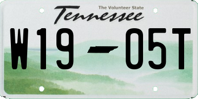 TN license plate W1905T