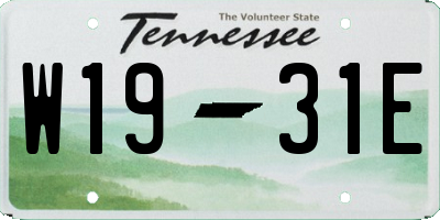 TN license plate W1931E