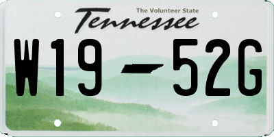 TN license plate W1952G