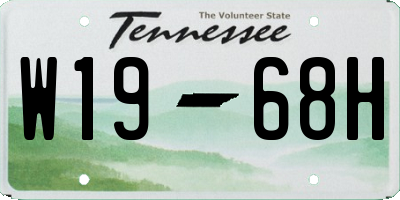 TN license plate W1968H