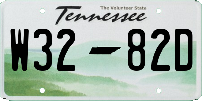 TN license plate W3282D