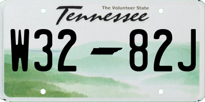 TN license plate W3282J