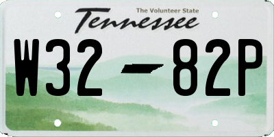 TN license plate W3282P