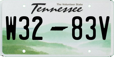 TN license plate W3283V