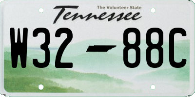 TN license plate W3288C