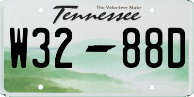 TN license plate W3288D