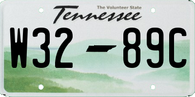 TN license plate W3289C
